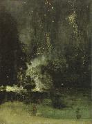 James Mcneill Whistler nocturne in black and gold the falling rocket Spain oil painting artist